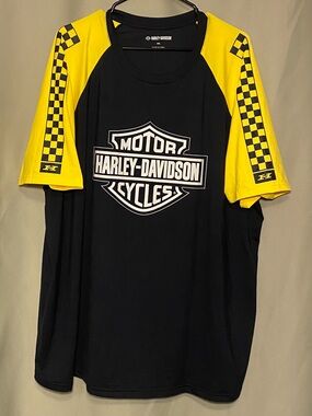 Harley-Davidson Men’s Bar & Shield Raglan Shot Sleeve  Biker Shirt size 2XL